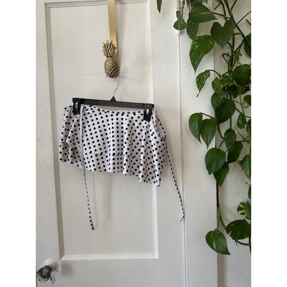 Women’s size black and white polka dot bandeau bathing suit top - Picture 1 of 7